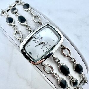 Maurices Women's Quartz Watch PL2580S Silver Bead - New Battery Installed